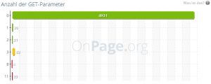 Balkendiagramm Anzahl GET Parameter OnPage.org