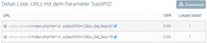 Detailansicht GET Parameter OnPage.org