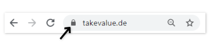 Der Browser zeigt ein kleines Schloss neben der Adresszeile, wenn eine Webseite mit HTTPS Verschlüsselung aufgerufen wird.