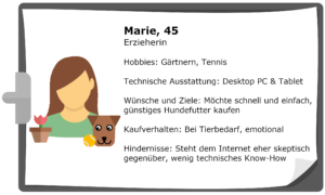 Beispiel Persona: Marie, 45, Erzieherin