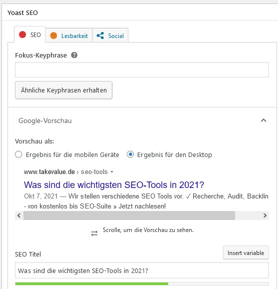 Yoast ist ein sehr bekanntes SEO-Plugin für WordPress.