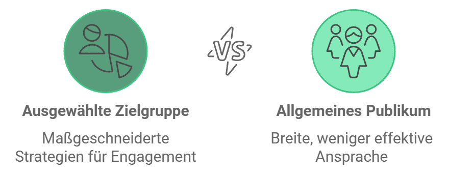 Ausgewählte Zielgruppe vs. Allgemeines Publikum