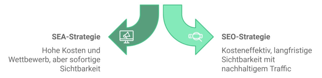 SEA vs. SEO Strategie