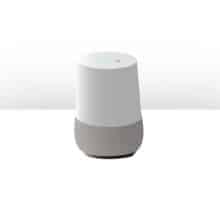 Der smarte Lautsprecher Google Home mit dem integrierten Google Assistant