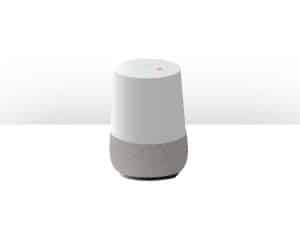 Der smarte Lautsprecher Google Home mit dem integrierten Google Assistant